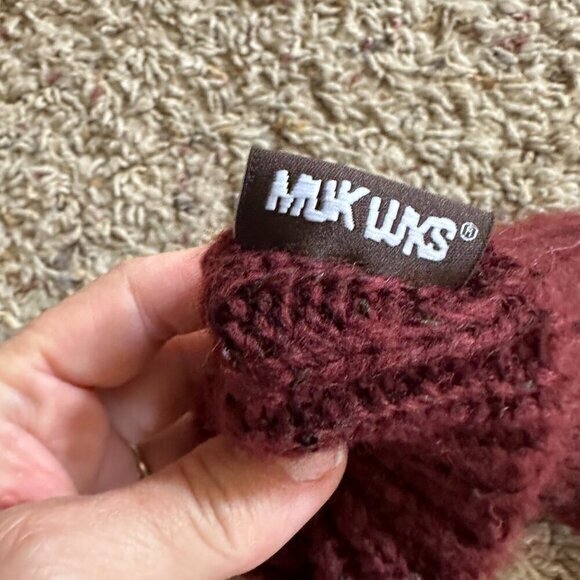 Muk Luks‎ Red Sequin Long Gloves - Picture 4 of 6